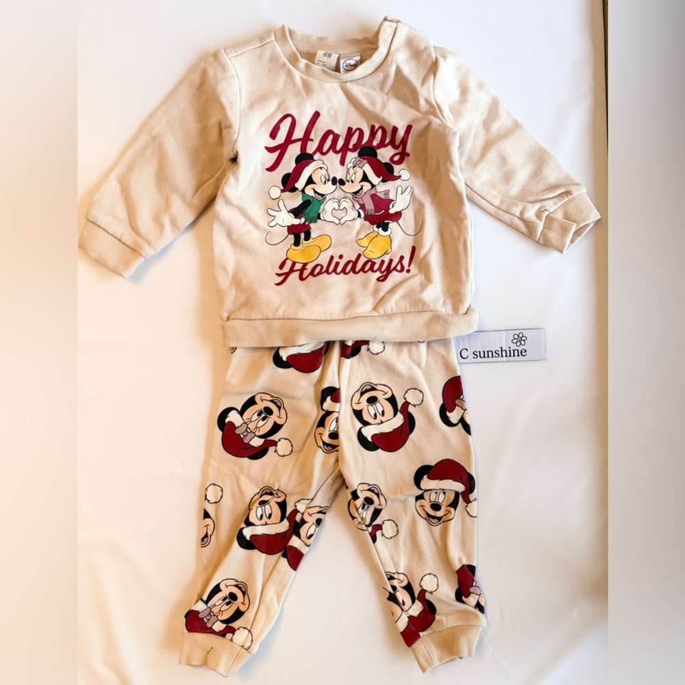 H&M Cream and Red Kids Pajama Set